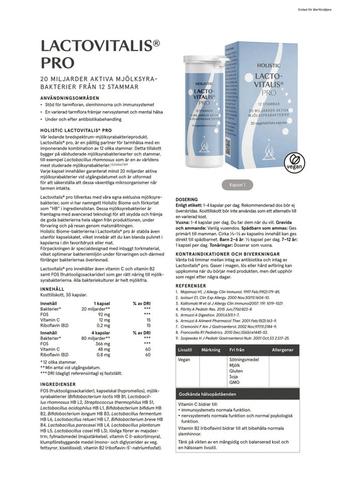 Holistic Lactovitalis®pro, 30 kapslar