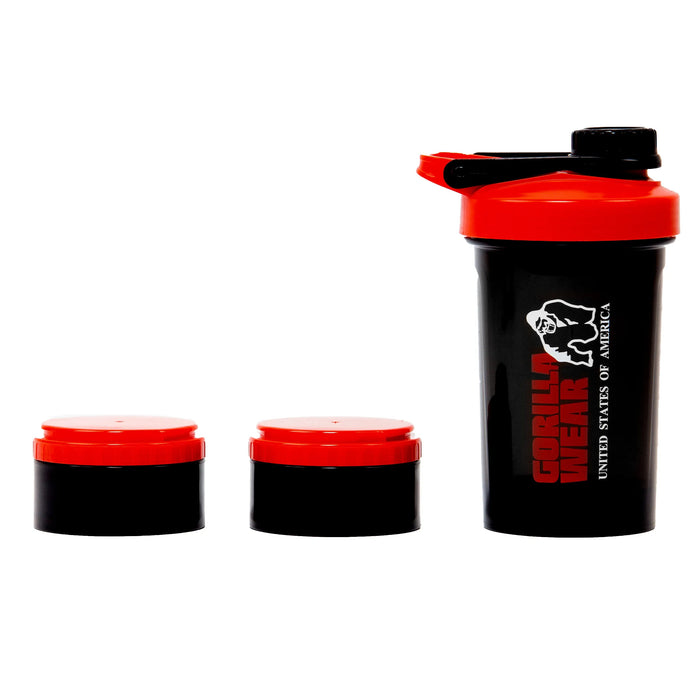 Gorilla Wear Shaker 2 Go 760 ml, black/red