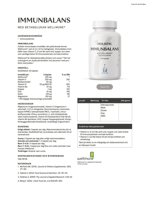 Holistic Immunbalans, 60 kapslar