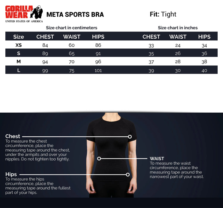 Gorilla Wear Meta Sports Bra/Sport-BH, black