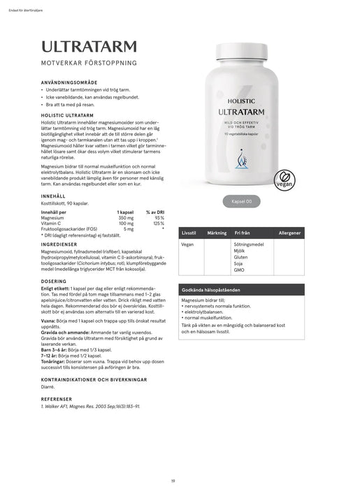Holistic Ultratarm, 90 kapslar
