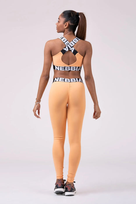 NEBBIA Squad Hero Scrunch Butt Träningstights, apricot