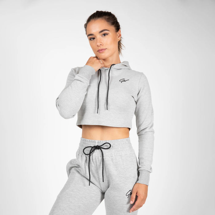 Gorilla Wear Pixley Crop Top Hoodie, grey