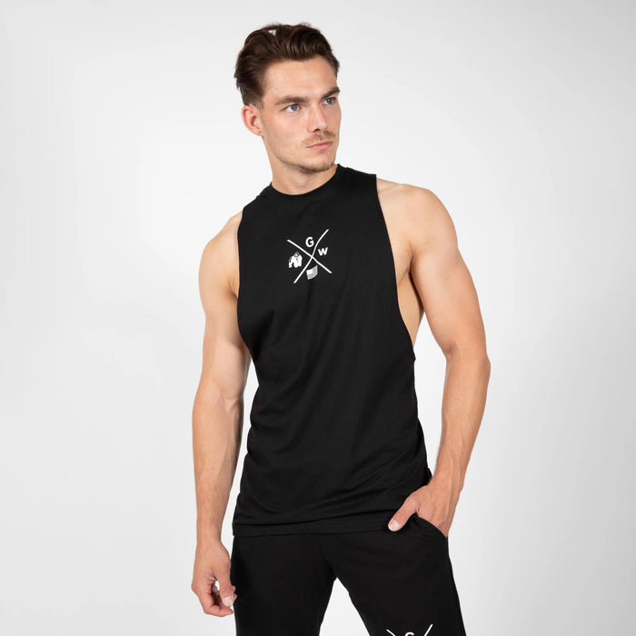 Gorilla Wear Cisco Drop Armhole Tank Top/Linne, black/white