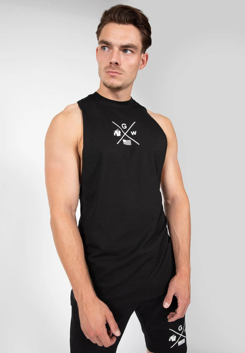 Gorilla Wear Cisco Drop Armhole Tank Top/Linne, black/white