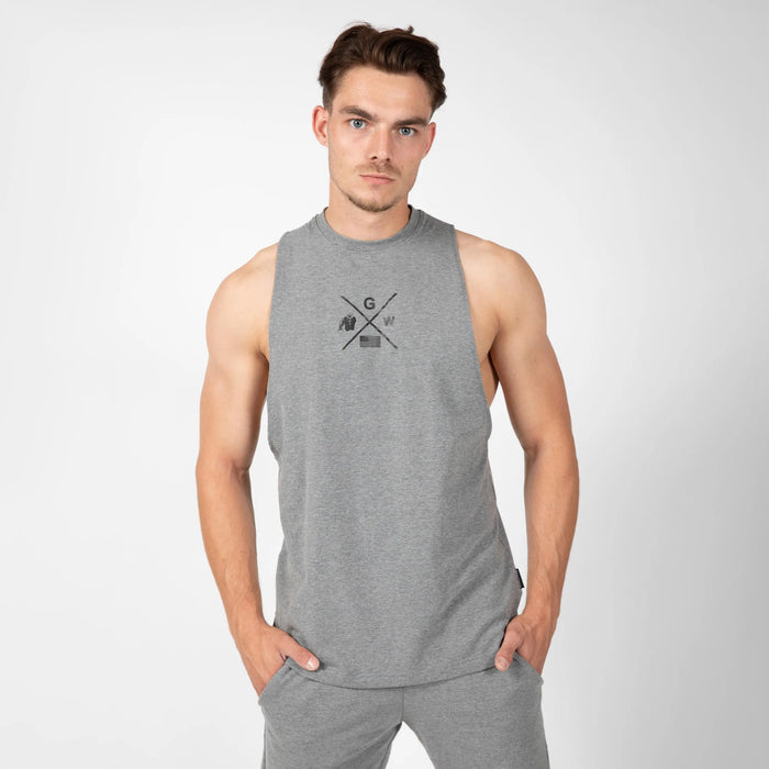 Gorilla Wear Cisco Drop Armhole Tank Top/Linne, grey/black