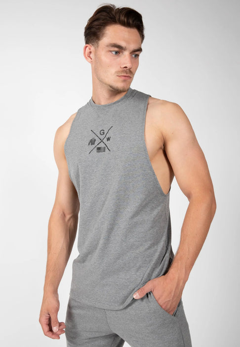 Gorilla Wear Cisco Drop Armhole Tank Top/Linne, grey/black