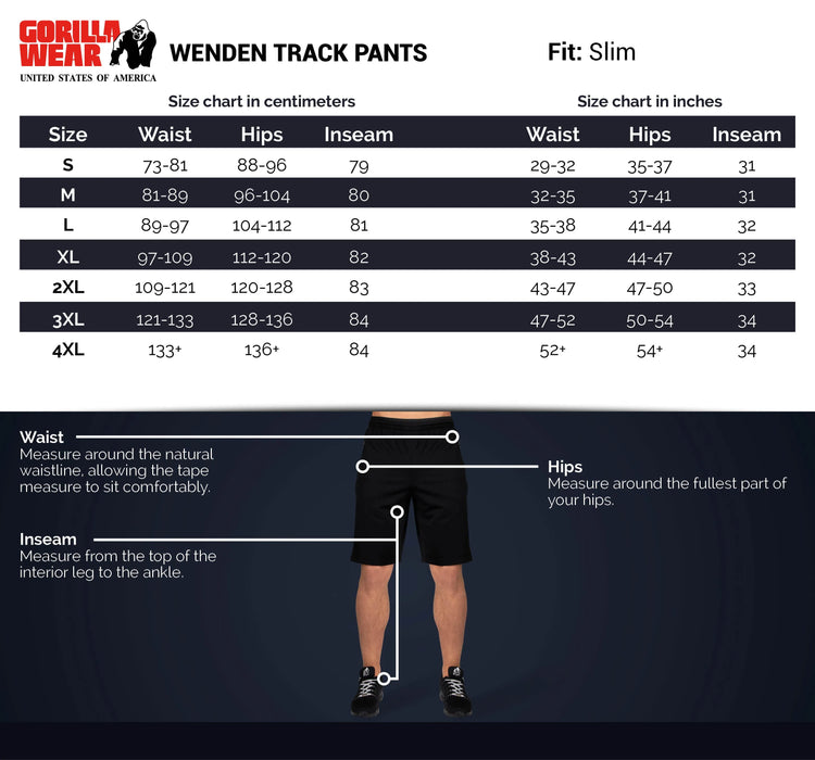 Gorilla Wear Wenden Track Pants/Träningsbyxor, black/white