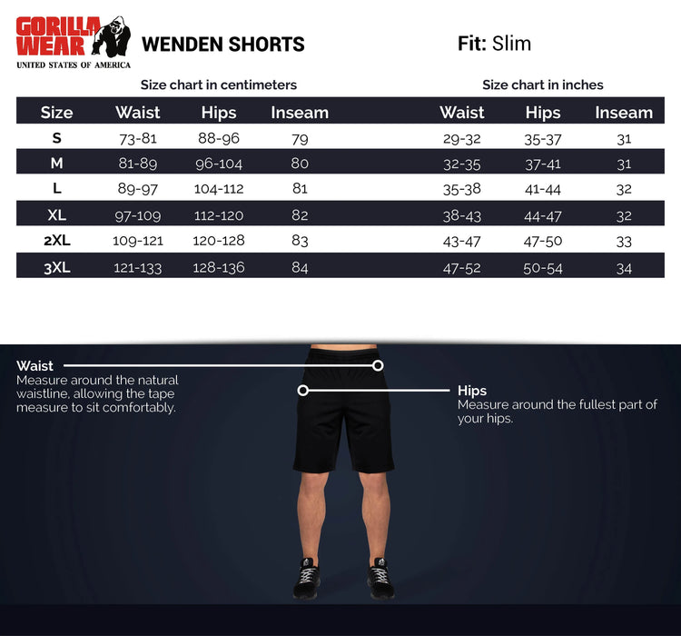 Gorilla Wear Wenden Track Shorts/träningsshorts, black/gold