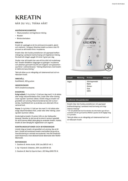 Holistic Kreatin, 400 g