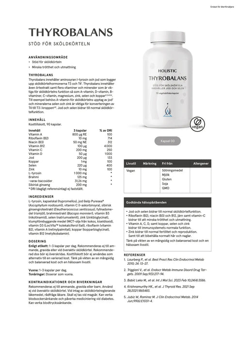 Holistic Thyrobalans, 90 kapslar