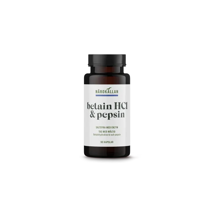 Närokällan Betain HCL & Pepsin 90 kapslar