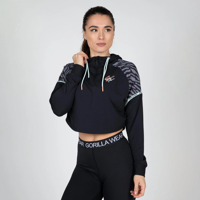 Gorilla Wear Zion Cropped Hoodie, black