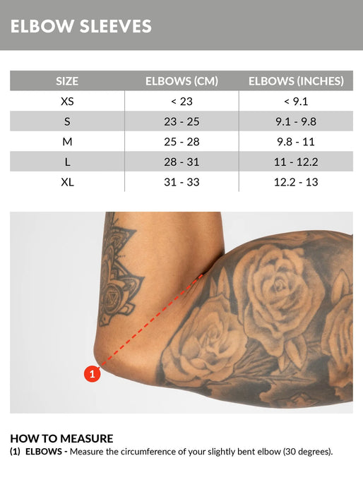 Gorilla Wear 3 MM Elbow Sleeves, black