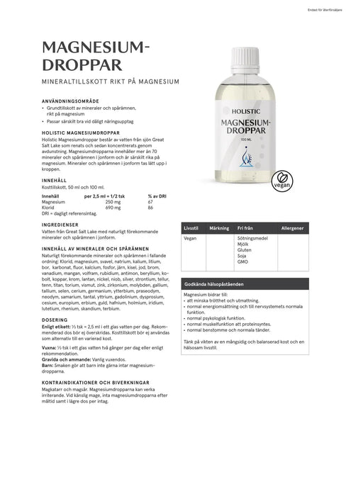 Holistic Magnesiumdroppar, 50 ml