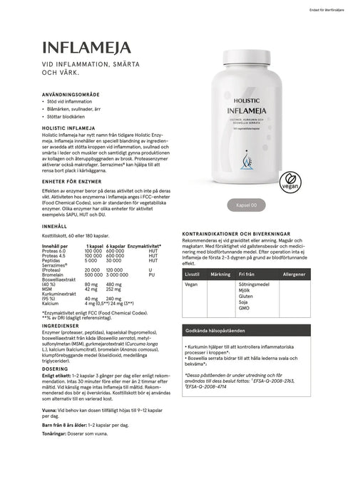 Holistic Inflameja, 60 kapslar