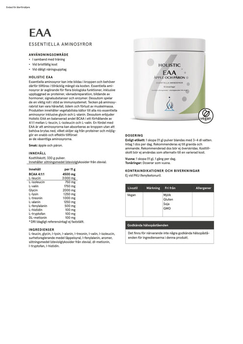 Holistic EAA äpple och päron, 330 g