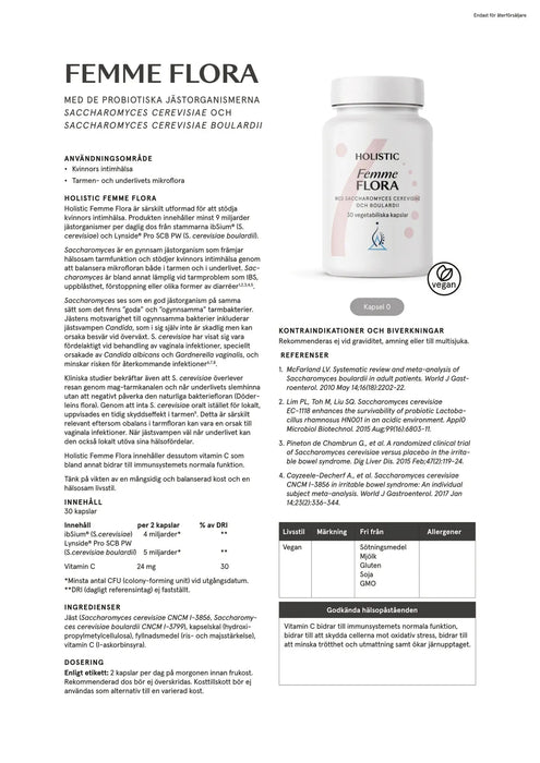 Holistic Femme Flora, 30 kapslar