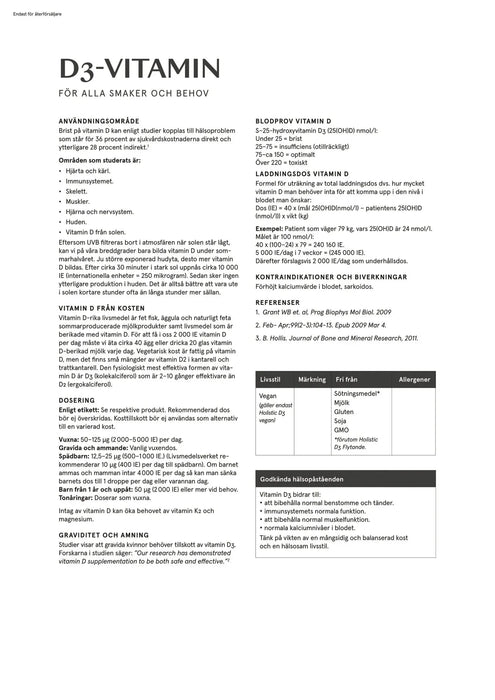 Holistic D3-vitamin droppar, 50 ml