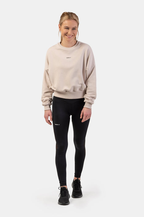 NEBBIA Black Mesh Design Leggings/Träningstights, black