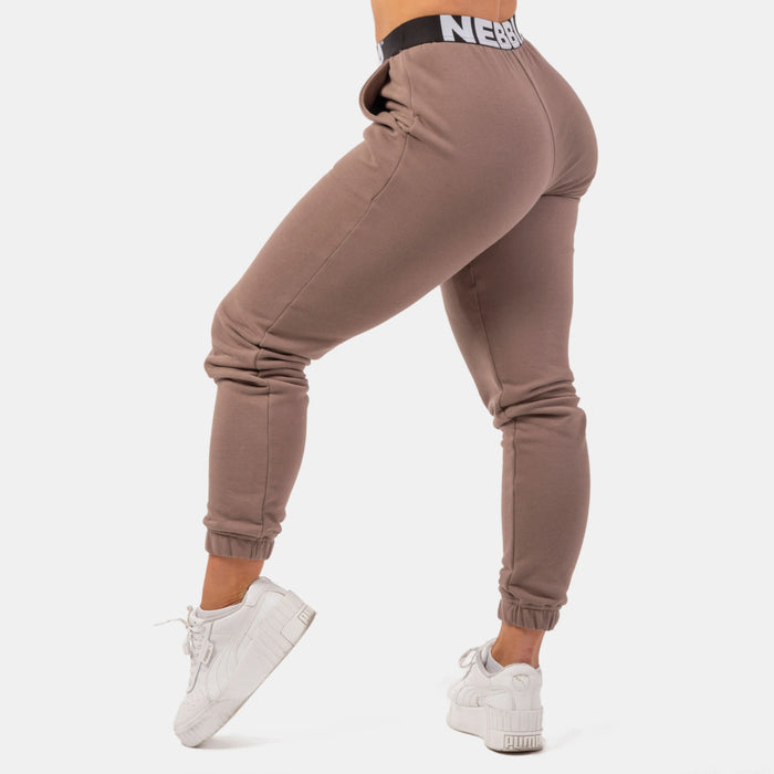 NEBBIA Iconic Mid-Waist Sweatpants/Träningsbyxor, brown