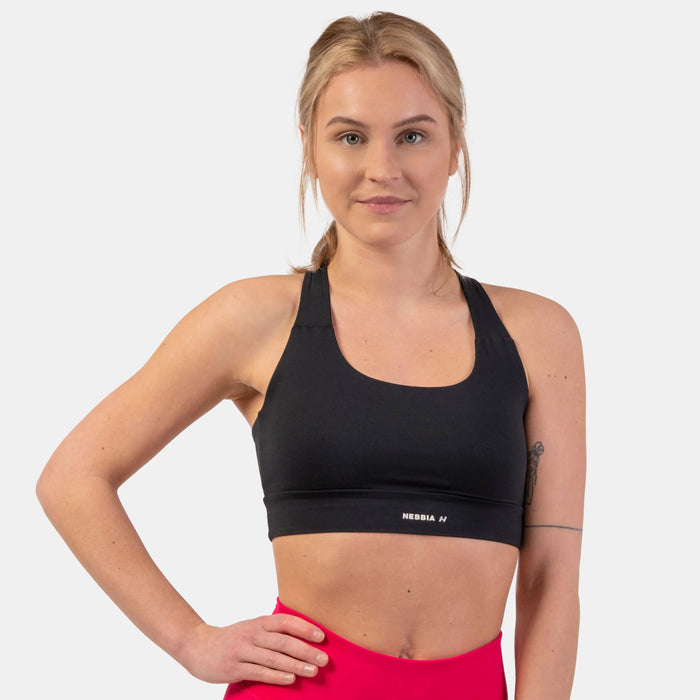 NEBBIA Active Sports Bra/Sport-BH with medium impact, black