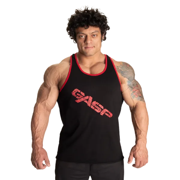 Gasp Vintage T-back Linne, Black/Red