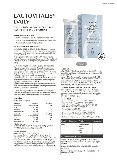 Holistic Lactovitalis® daily, 30 kapslar