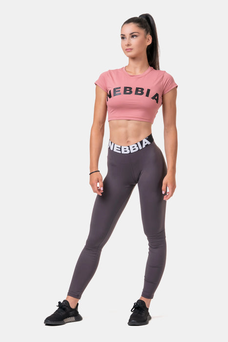 NEBBIA Sporty Crop Top/träningstopp, old rose