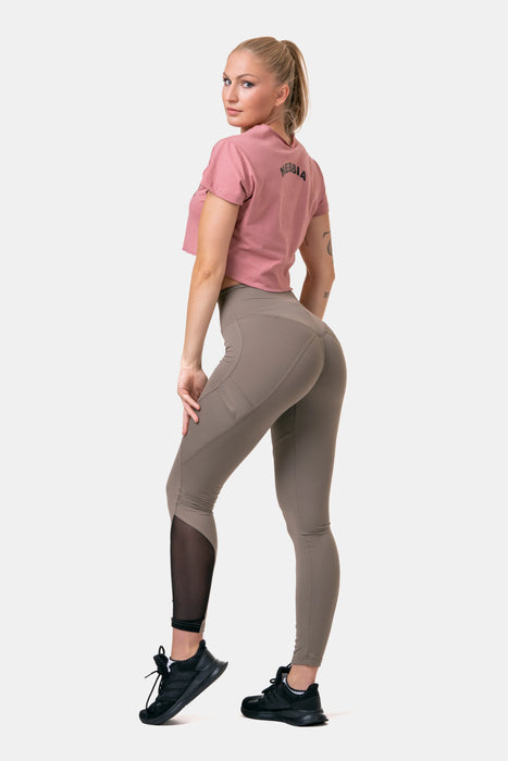 NEBBIA Fit & Smart High Waist Tights/Träningstights, mocha
