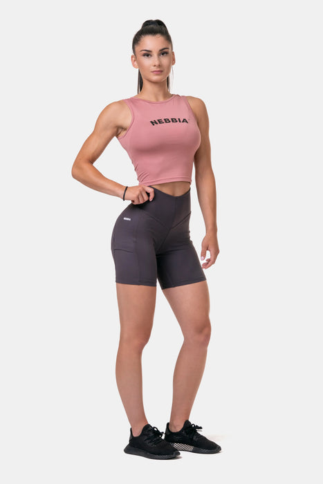 NEBBIA Fit Smart Biker Shorts/träningsshorts, marron