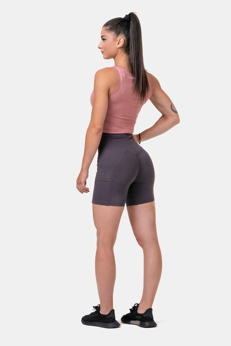 NEBBIA Fit Smart Biker Shorts/träningsshorts, marron