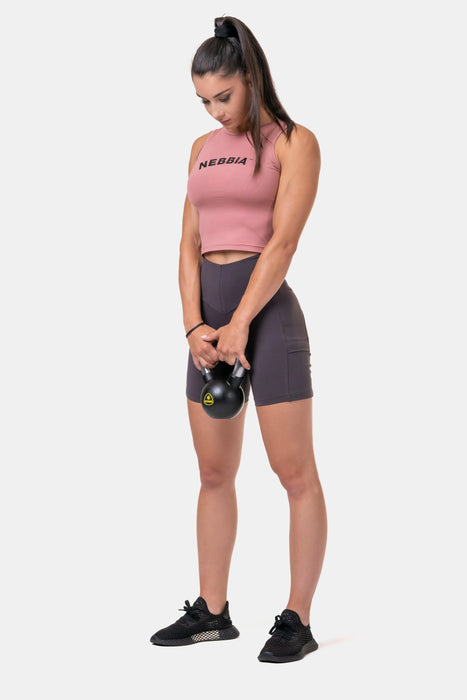NEBBIA Fit Smart Biker Shorts/träningsshorts, marron
