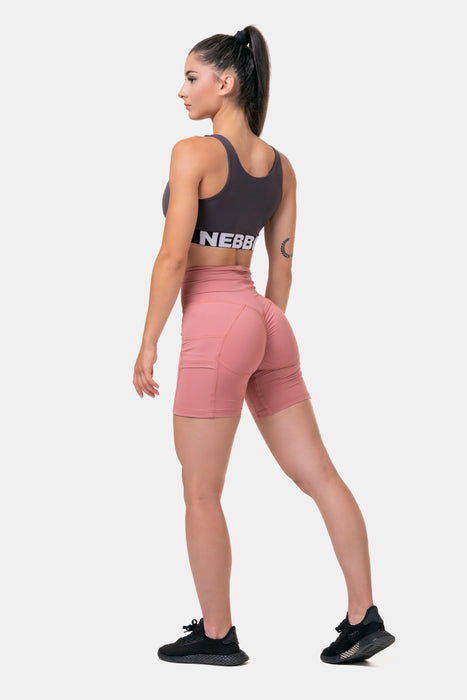 NEBBIA Fit Smart Biker Shorts/träningsshorts, old rose