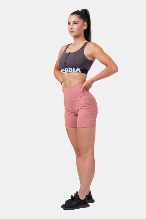 NEBBIA Fit Smart Biker Shorts/träningsshorts, old rose
