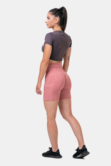 NEBBIA Fit Smart Biker Shorts/träningsshorts, old rose