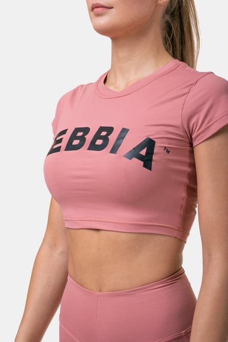 NEBBIA Sporty Crop Top/träningstopp, old rose
