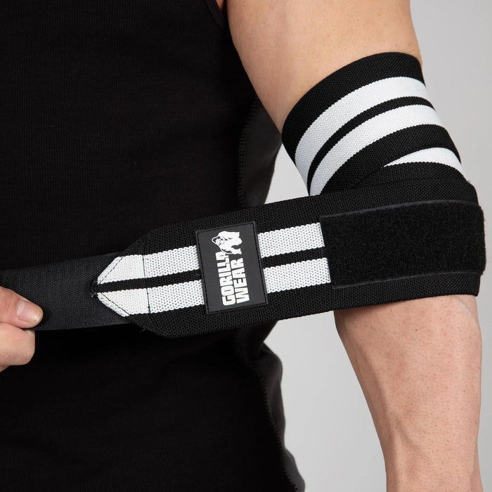 Gorilla Wear Elbow Wraps, black/white