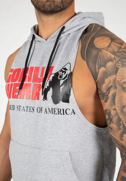 Gorilla Wear - Rogers Hooded Tank Top, grey melange