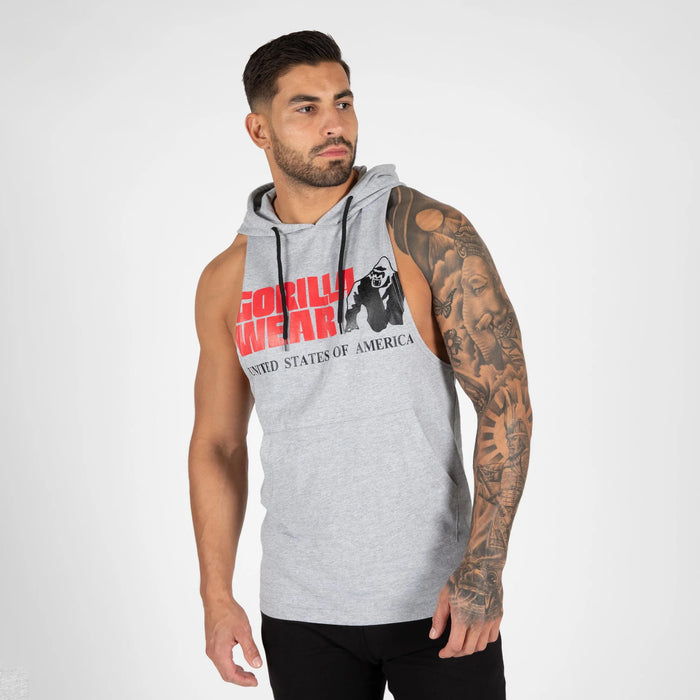 Gorilla Wear - Rogers Hooded Tank Top, grey melange