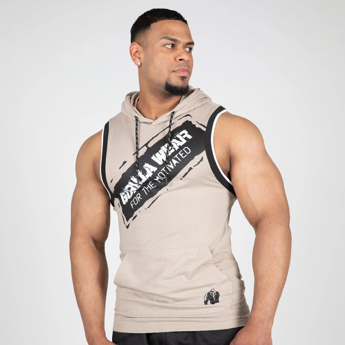 Gorilla Wear Loretto Hooded Tank Top, beige