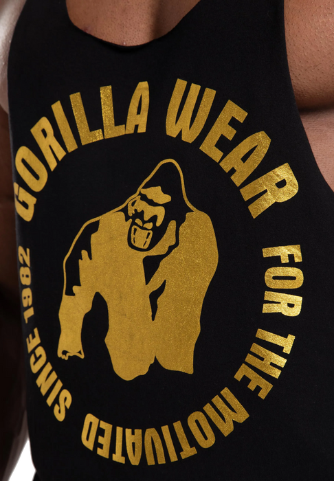 Gorilla Wear - Melrose Stringer Linne, black gold