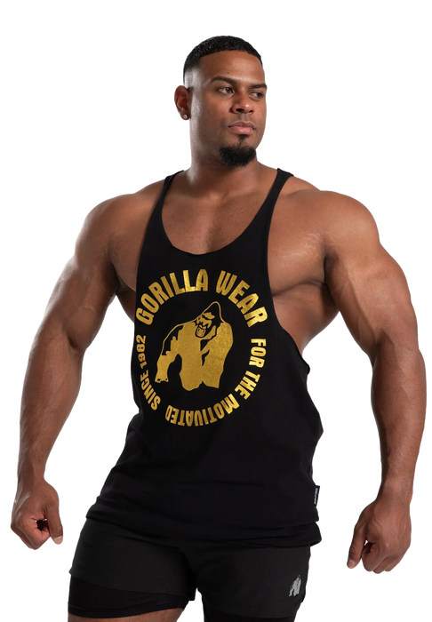 Gorilla Wear - Melrose Stringer Linne, black gold