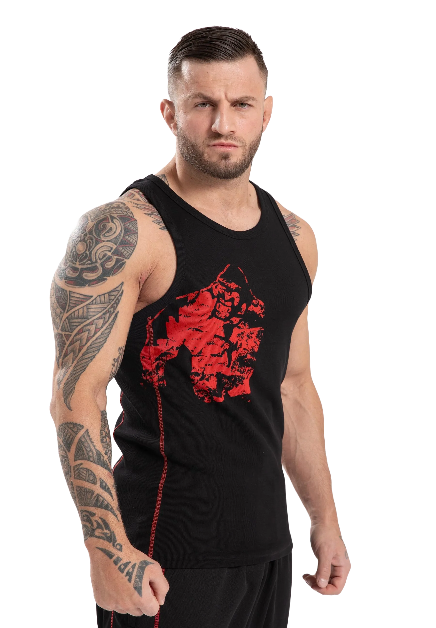 Gorilla Wear - Monterey Tank Top/Linne, black/red