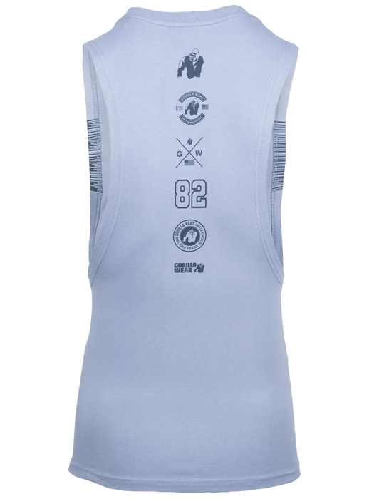 Gorilla Wear Lopez Drop Armhole Tank Top/Linne, stonewash blue