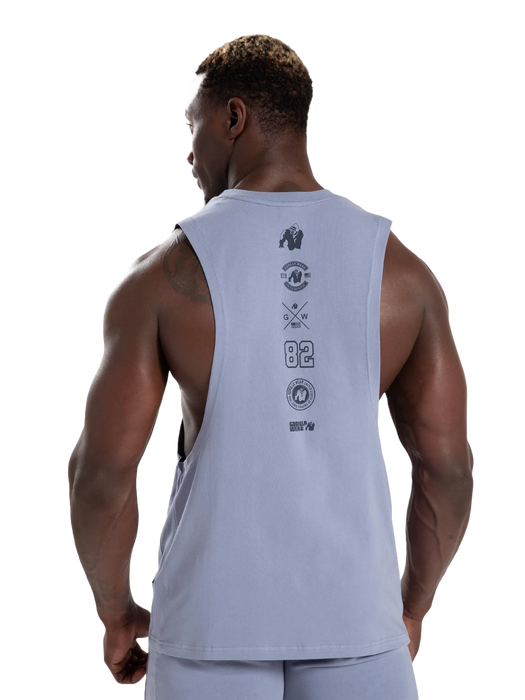 Gorilla Wear Lopez Drop Armhole Tank Top/Linne, stonewash blue