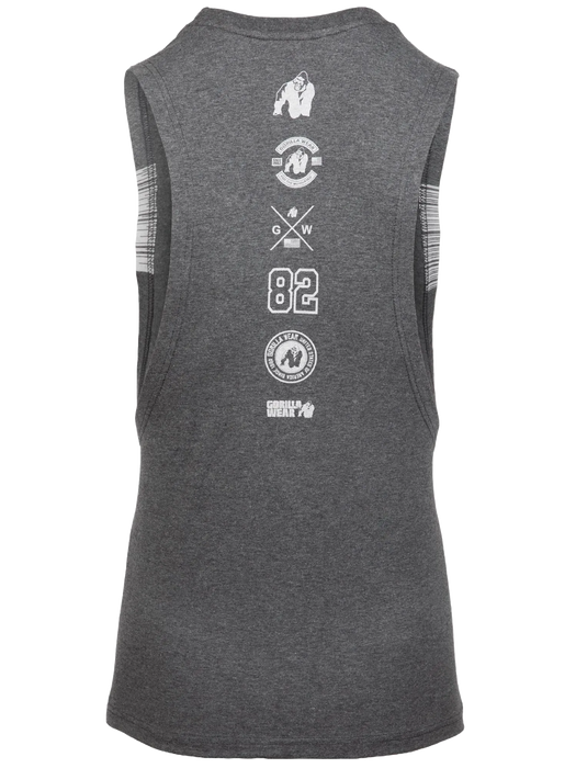 Gorilla Wear Lopez Drop Armhole Tank Top/Linne, dark grey melange