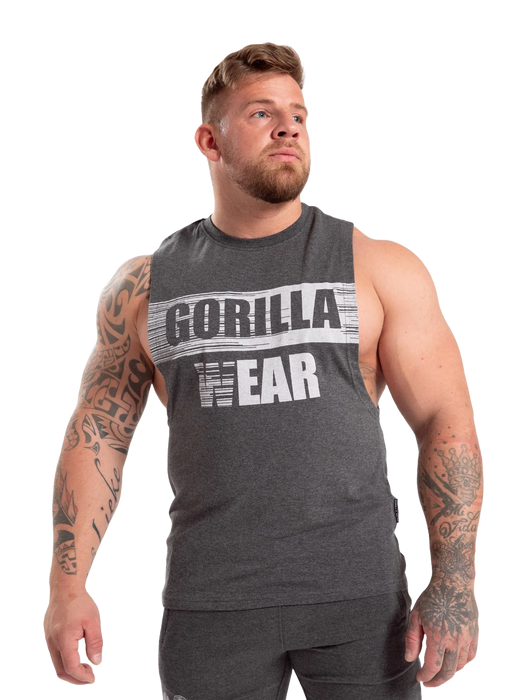 Gorilla Wear Lopez Drop Armhole Tank Top/Linne, dark grey melange