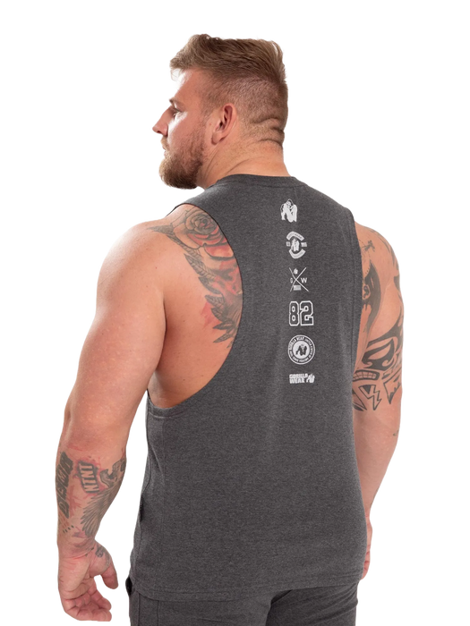 Gorilla Wear Lopez Drop Armhole Tank Top/Linne, dark grey melange