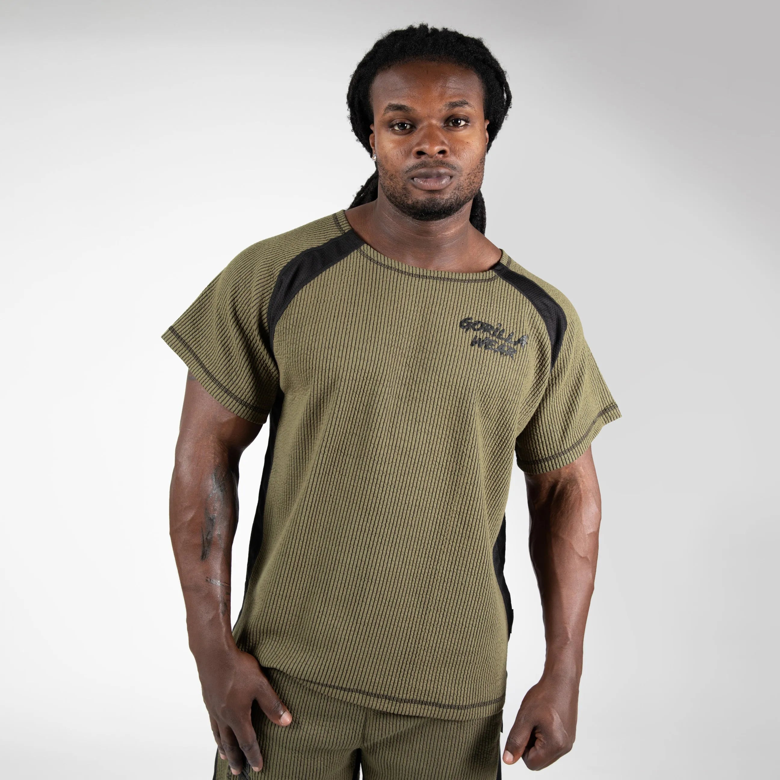 Gorilla Wear Augustine Old School Work Out Top T-shirt, army green
